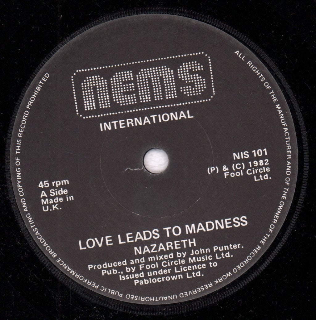 Nazareth - Love Leads To Madness - 7 Inch