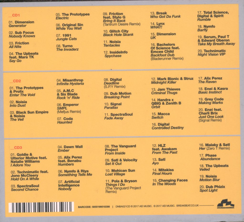 Various Artists - Drum&BassArena 2017 - Triple Cd