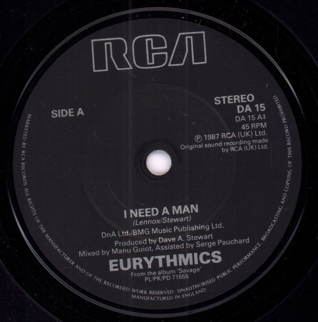 Eurythmics - I Need A Man - 7 Inch