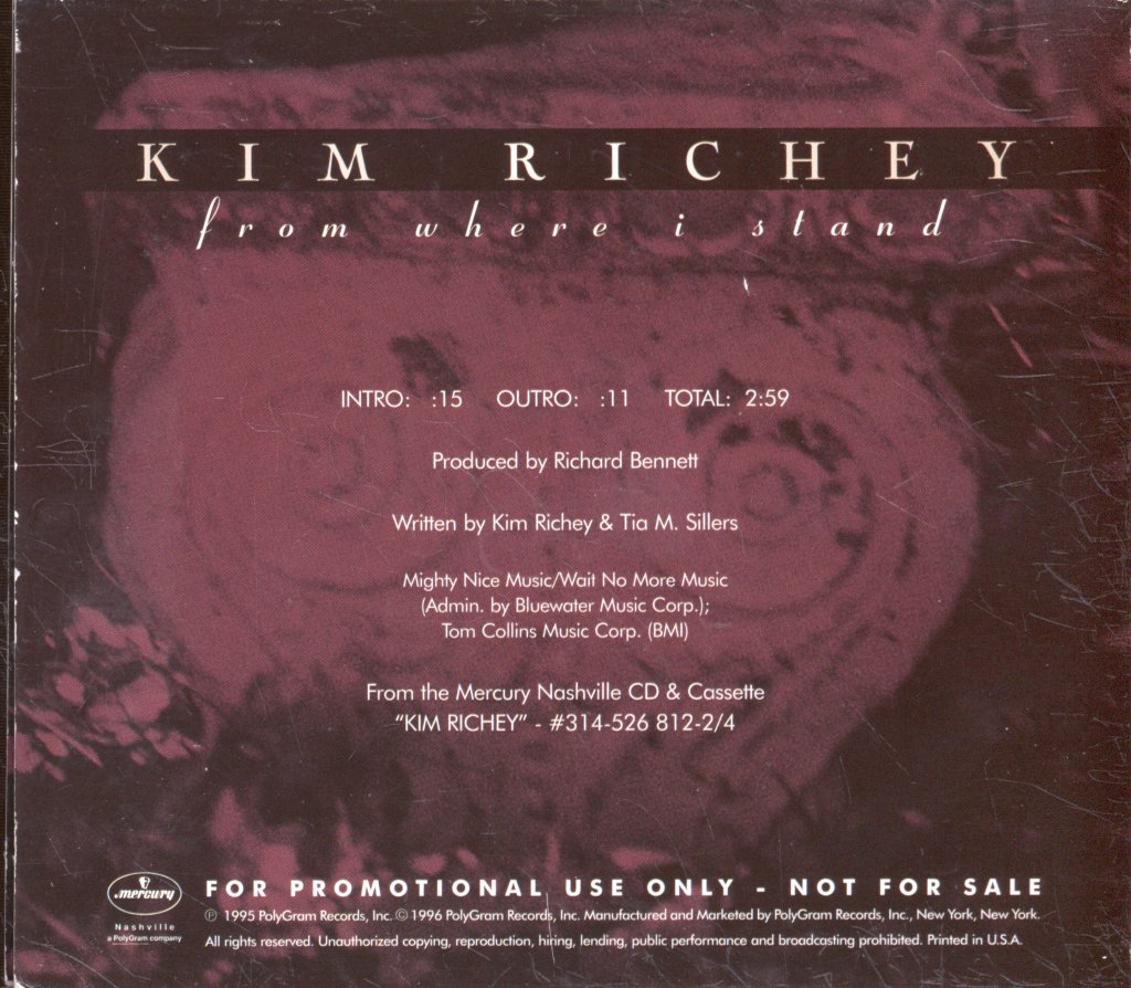 Kim Richey - From Where I Stand - Cd