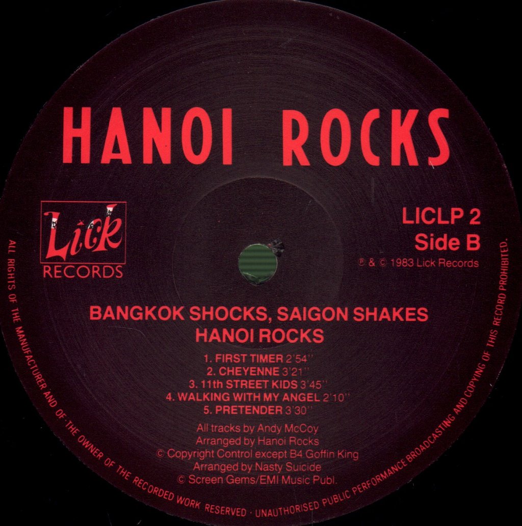 Hanoi Rocks - Bangkok Shocks, Saigon Shakes, Hanoi Rocks - Lp