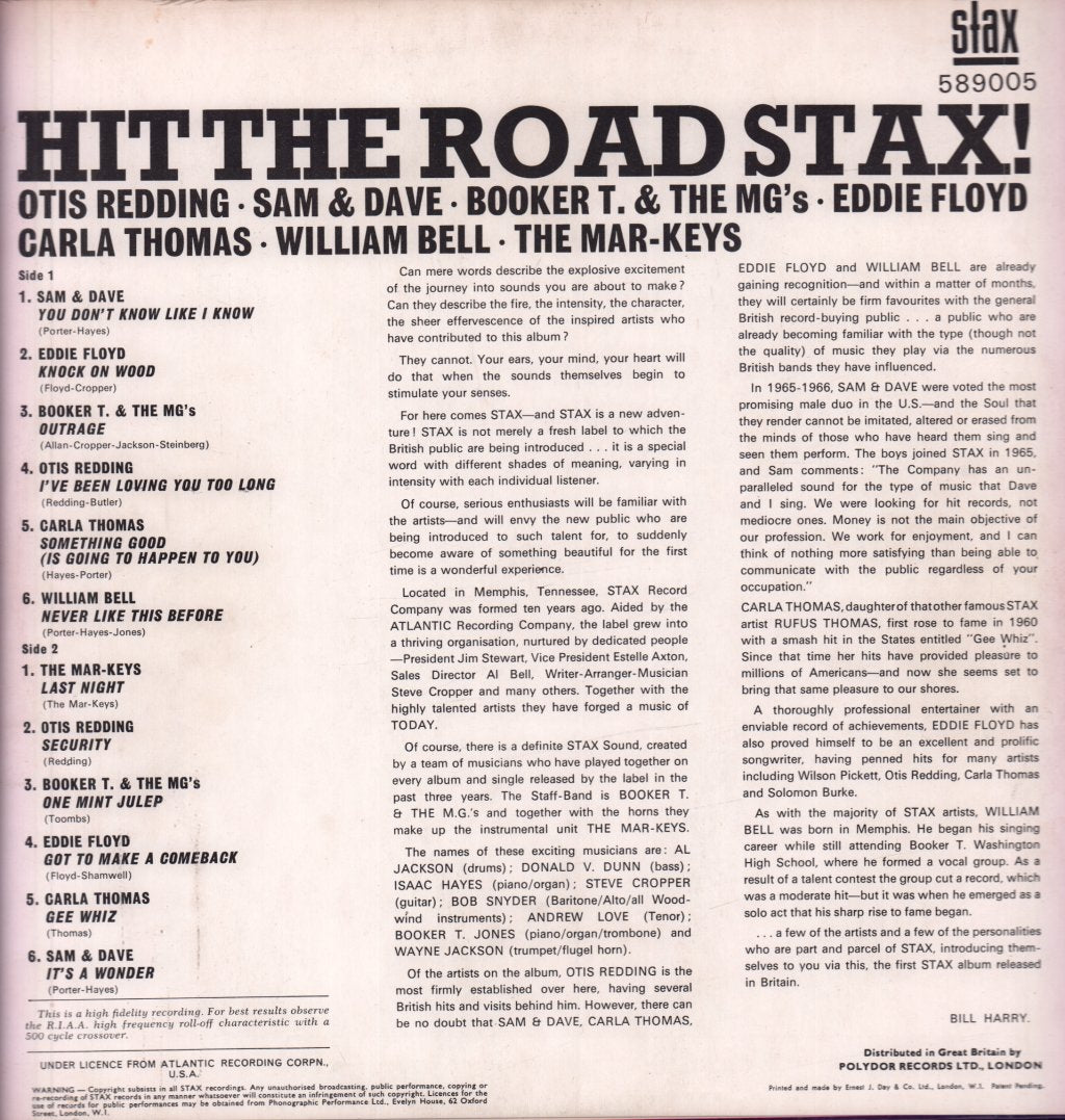 Various Artists - Hit The Road Stax! - Lp