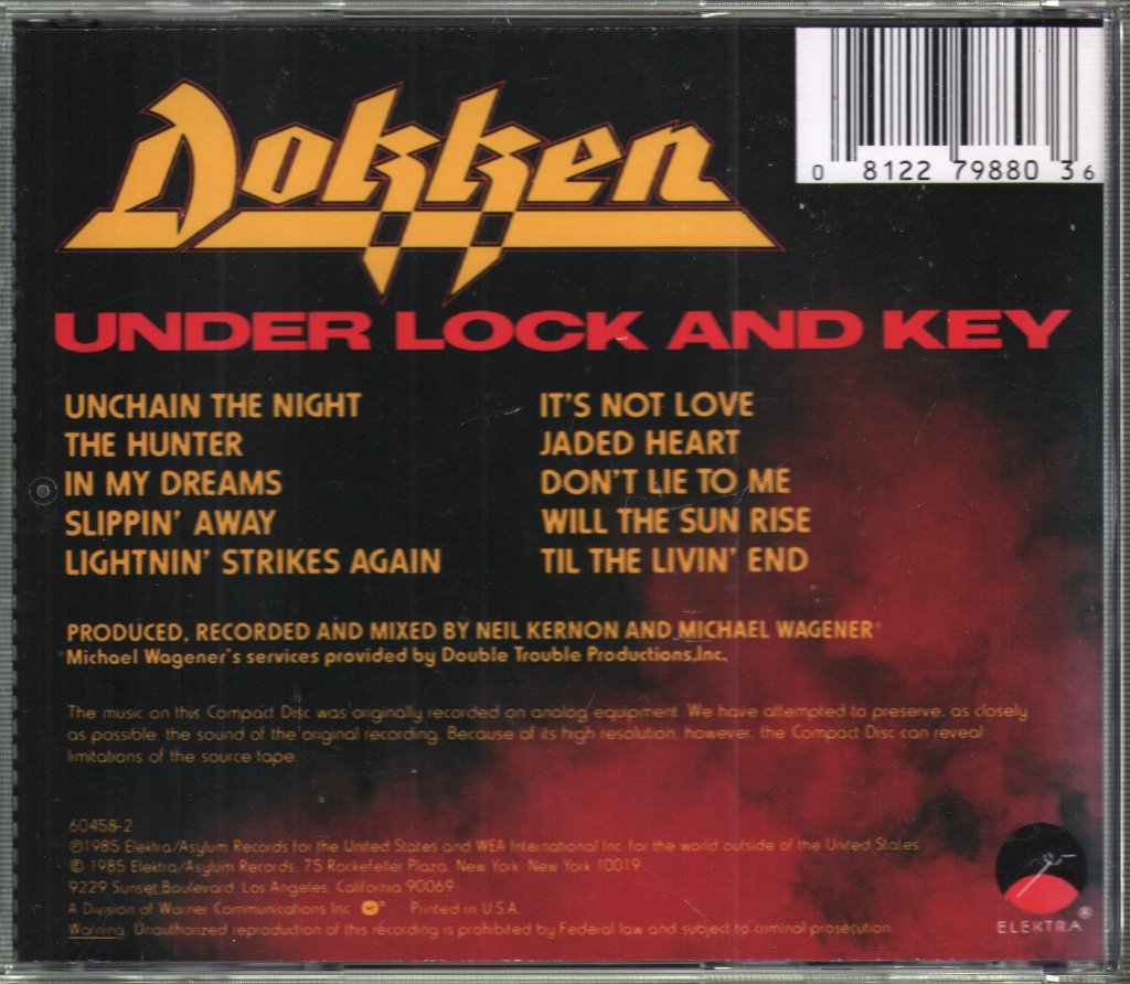 Dokken - Under Lock And Key - Cd