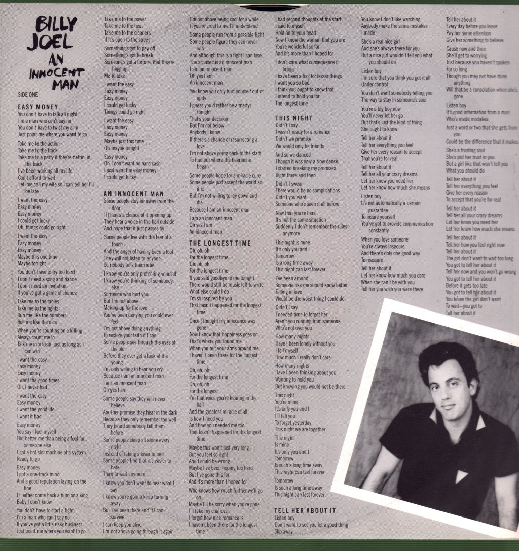 Billy Joel - An Innocent Man - Lp