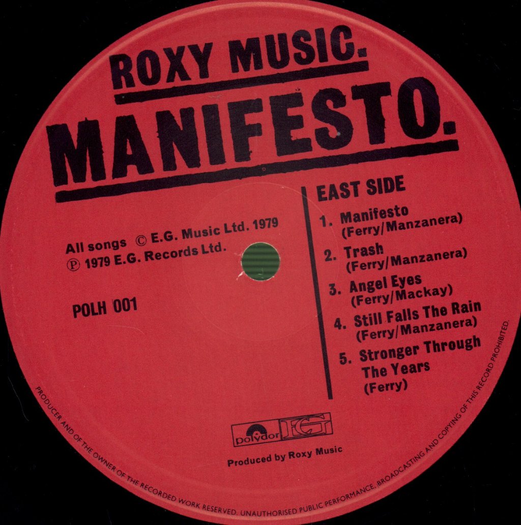 Roxy Music - Manifesto - Lp