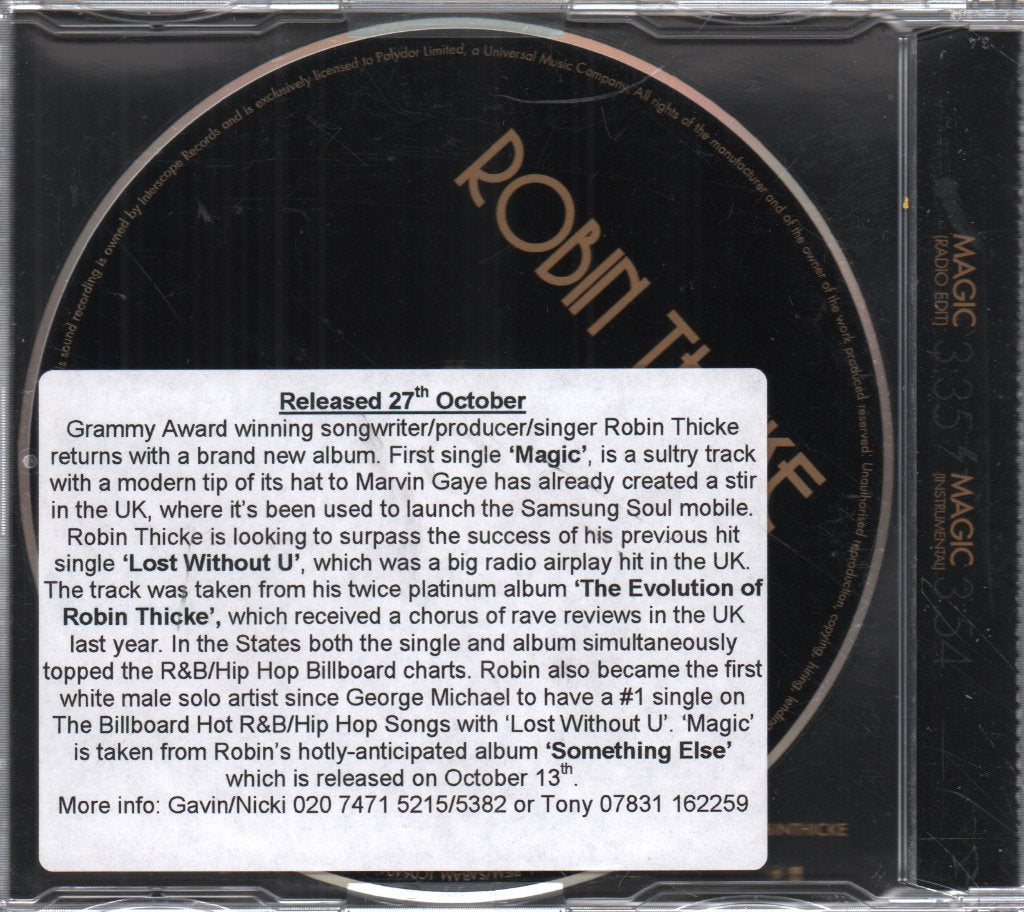 Robin Thicke - Magic - Cd