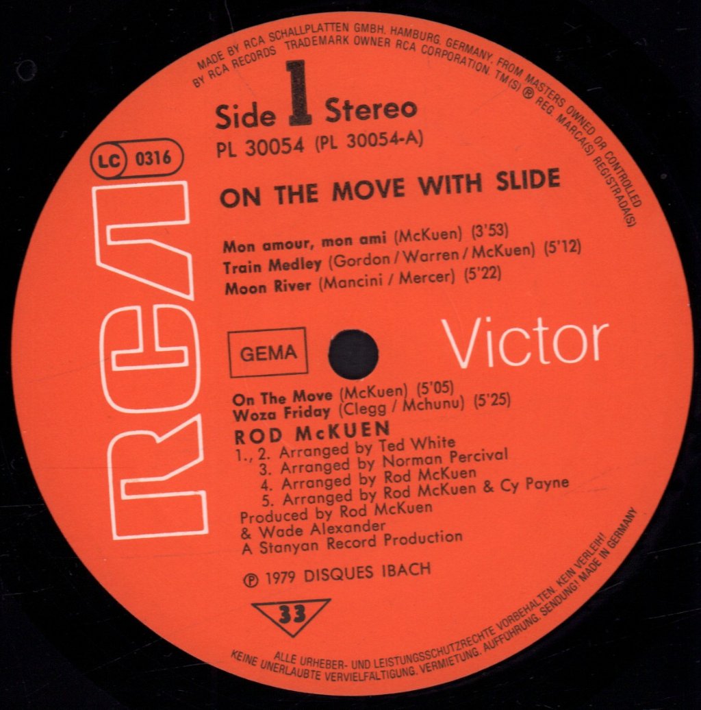 Rod Mckuen - On The Move With Slide - Lp