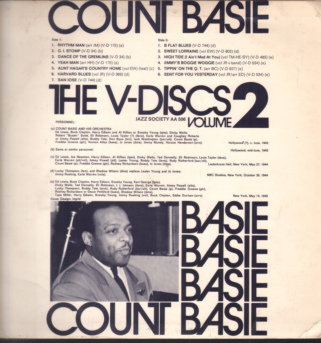 Count Basie - V Discs Volume 2 - Lp