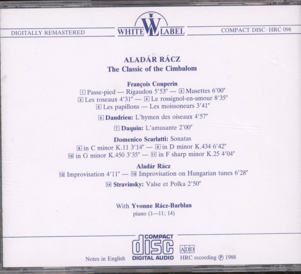 Aladár Rácz - Classic Of The Cimbalom - Cd