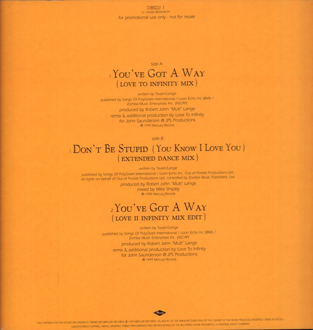 Shania Twain - You've Got A Way - 12 Inch