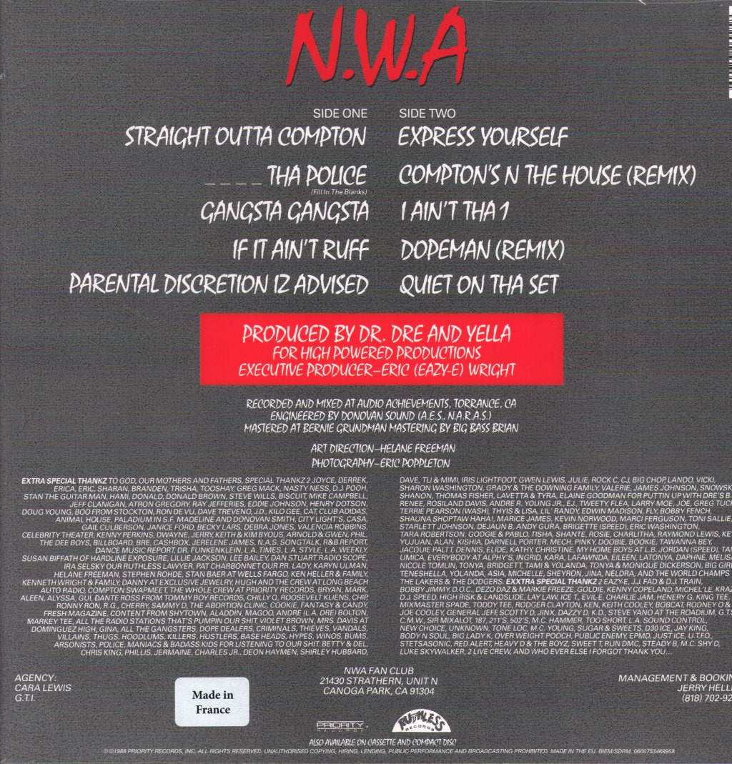 N.W.A. - Straight Outta Compton - Lp