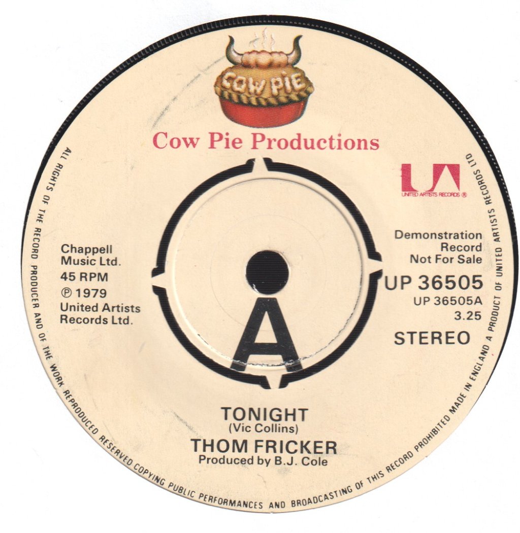 Thom Fricker - Tonight - 7 Inch