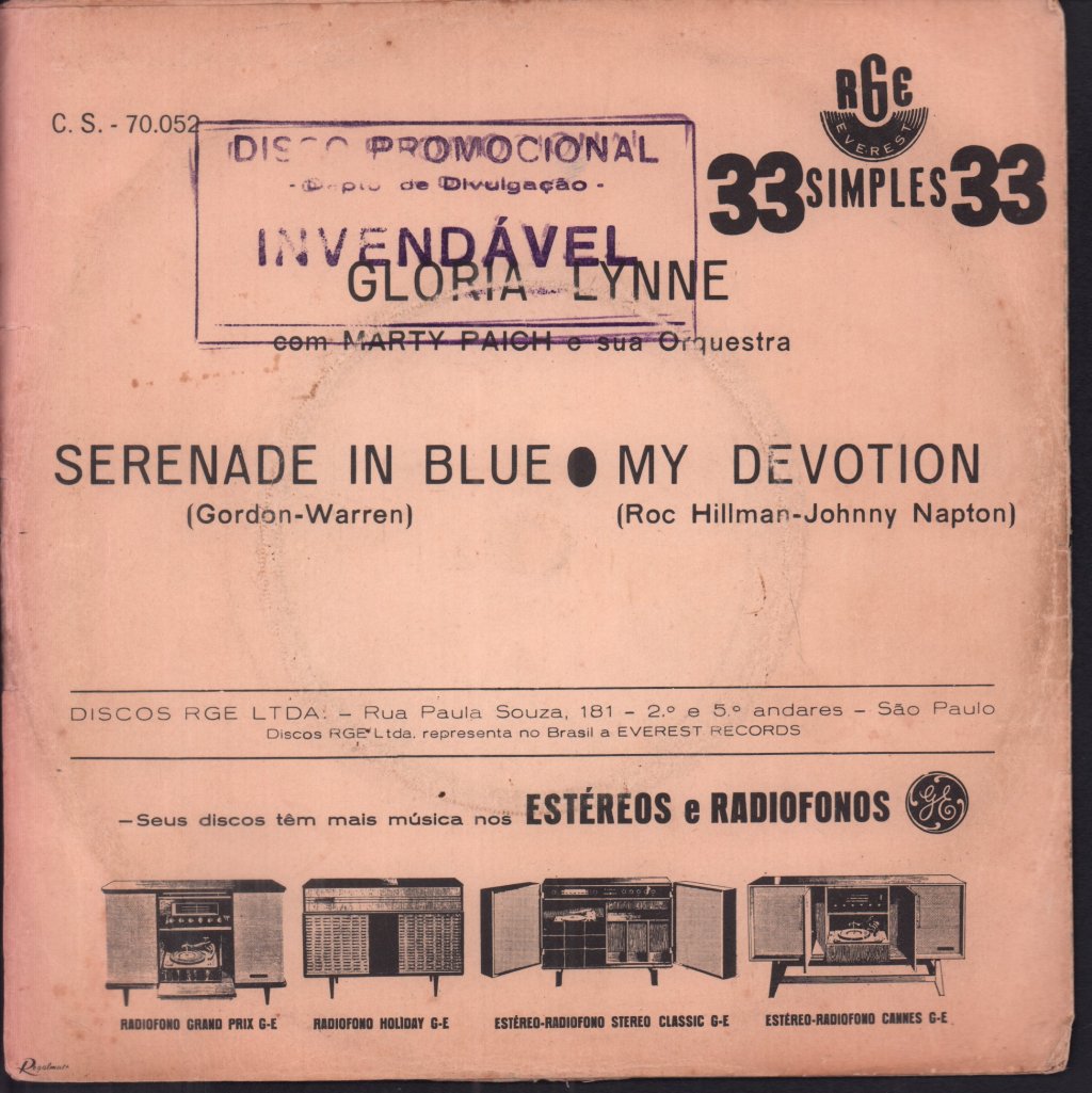 Gloria Lynne - Serenade In Blue - 7 Inch