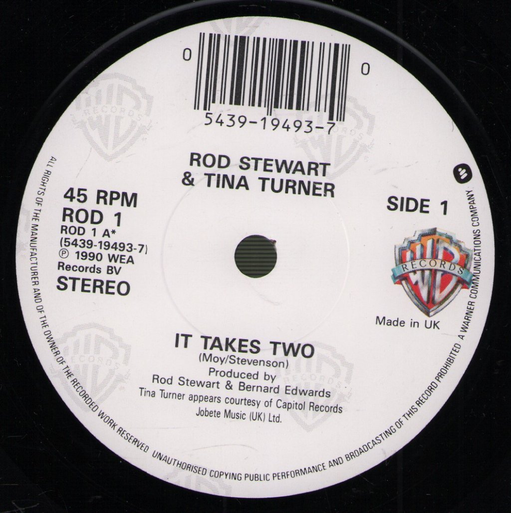 Rod Stewart And Tina Turner - It Takes Two - 7 Inch