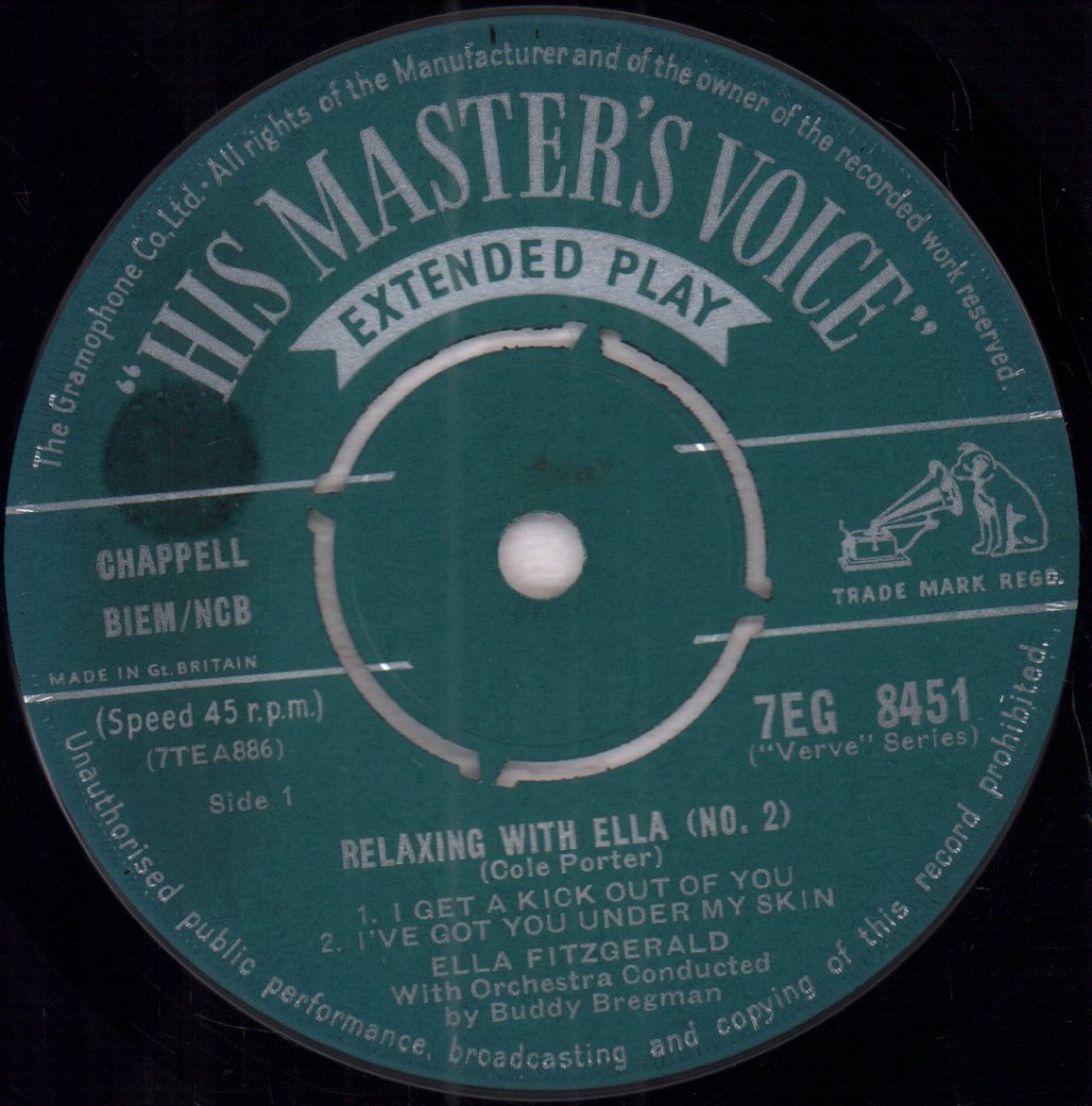 Ella Fitzgerald - Relaxing With Ella No. 2 - 7 Inch
