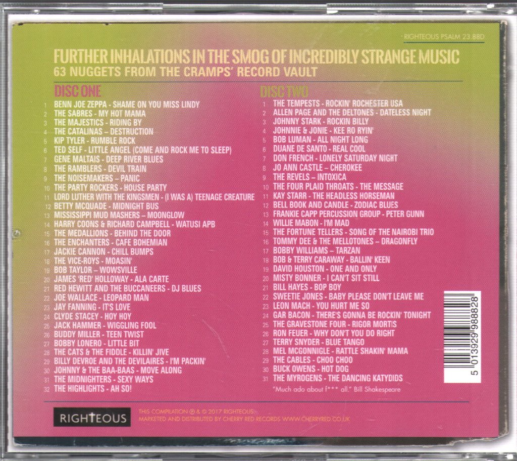 Various Artists - Ambience: 63 Nuggets From The Cramps’ Record Vault - Double Cd