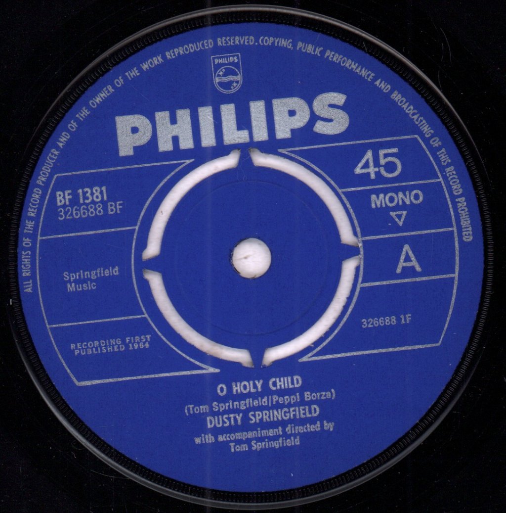 Dusty Springfield / springfields - O Holy Child / jingle bells - 7 Inch