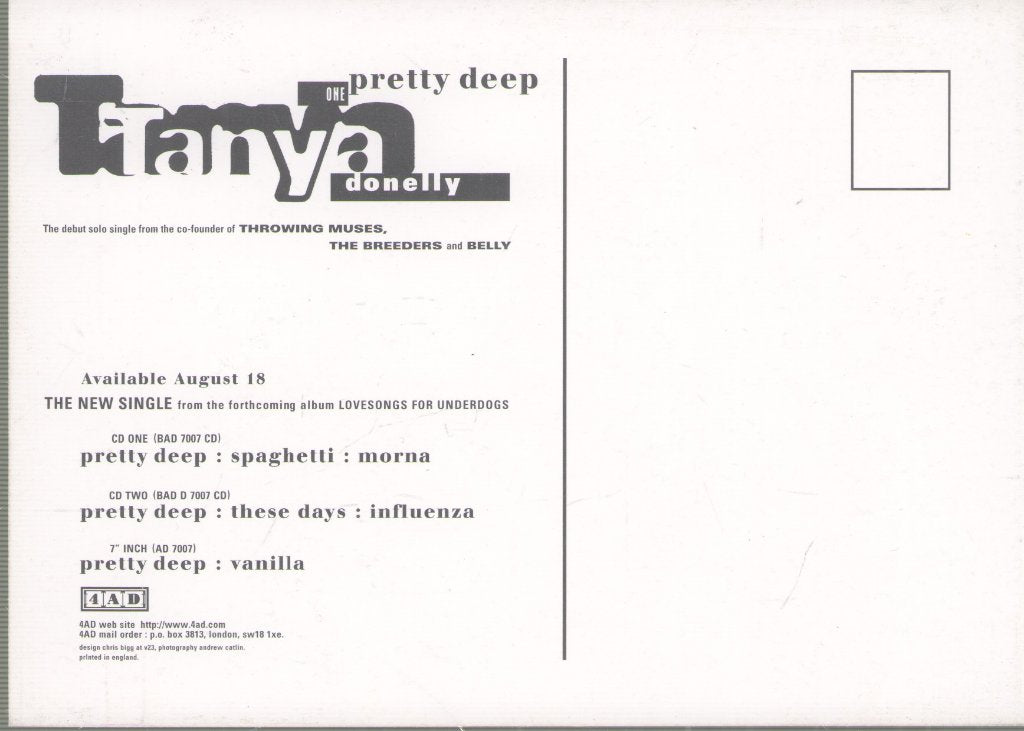 Tanya Donelly - Pretty Deep - Card