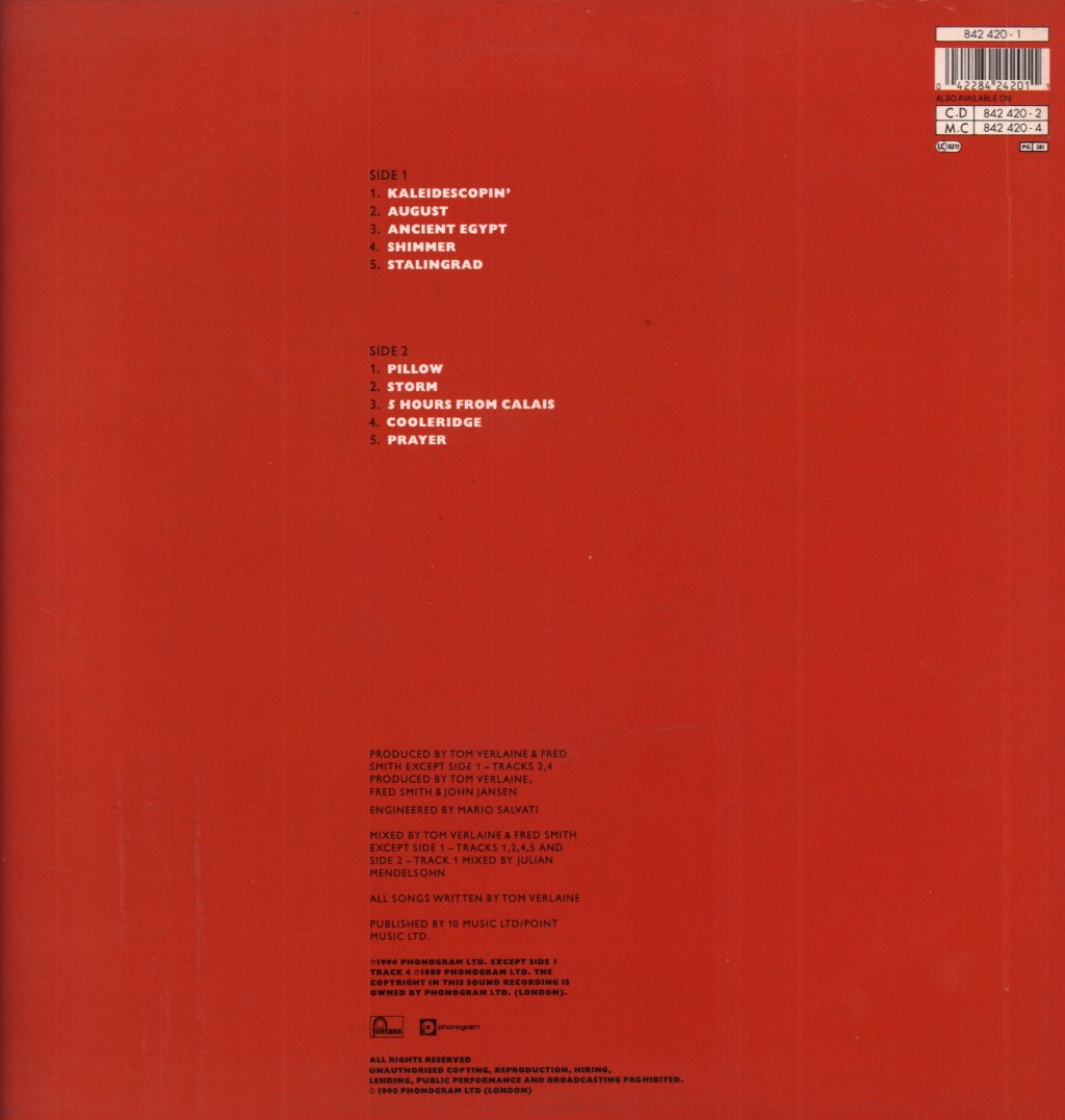 Tom Verlaine - Wonder - Lp