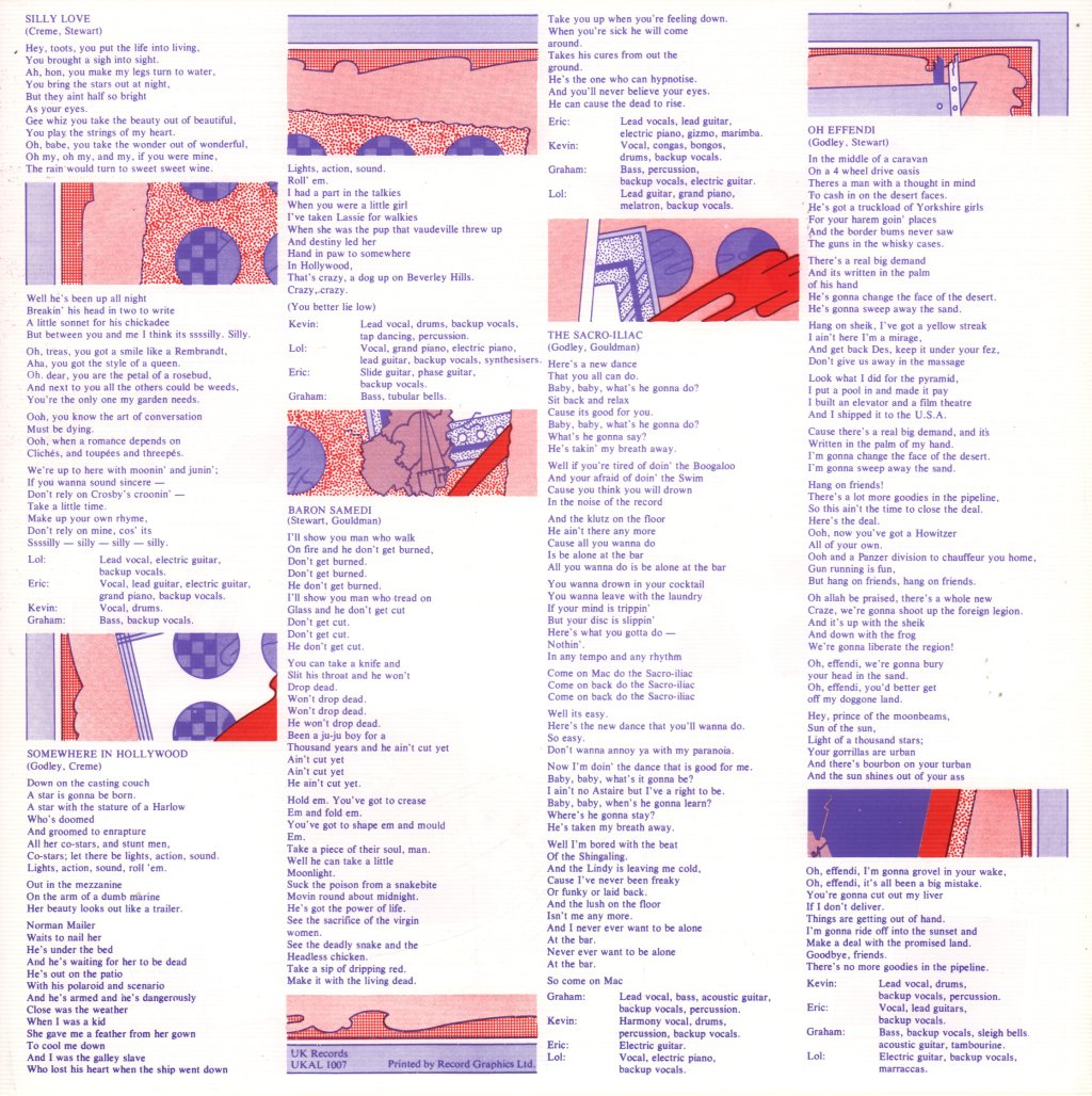10cc - Sheet Music - Lp