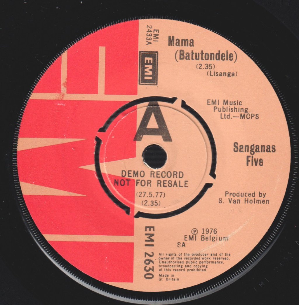 Sanganas Five - Mama (Batutondele) - 7 Inch