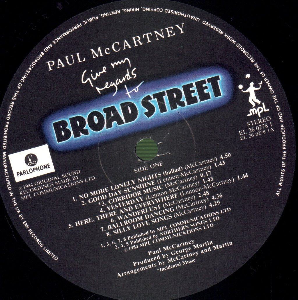 Paul McCartney - Give My Regards To Broad Street - Lp