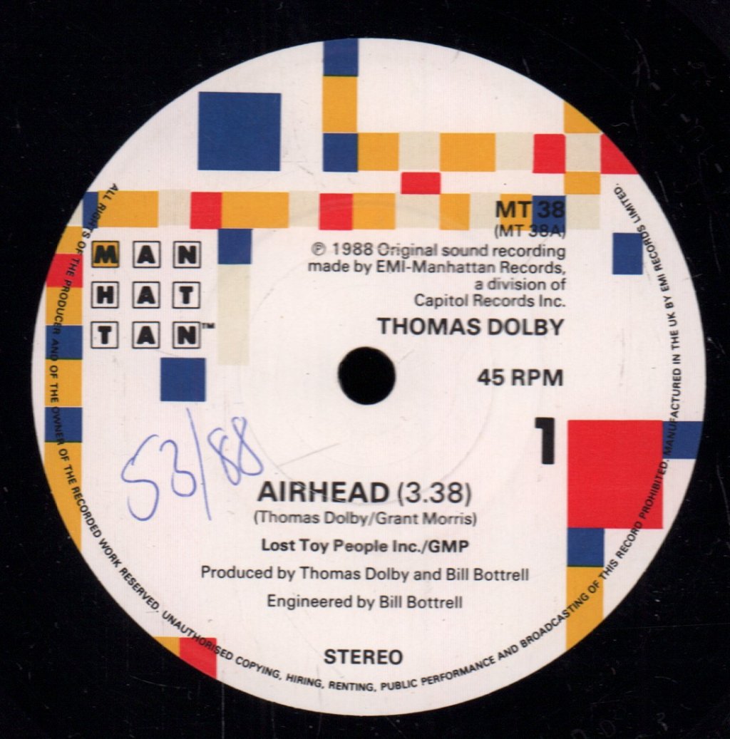 Thomas Dolby - Airhead - 7 Inch