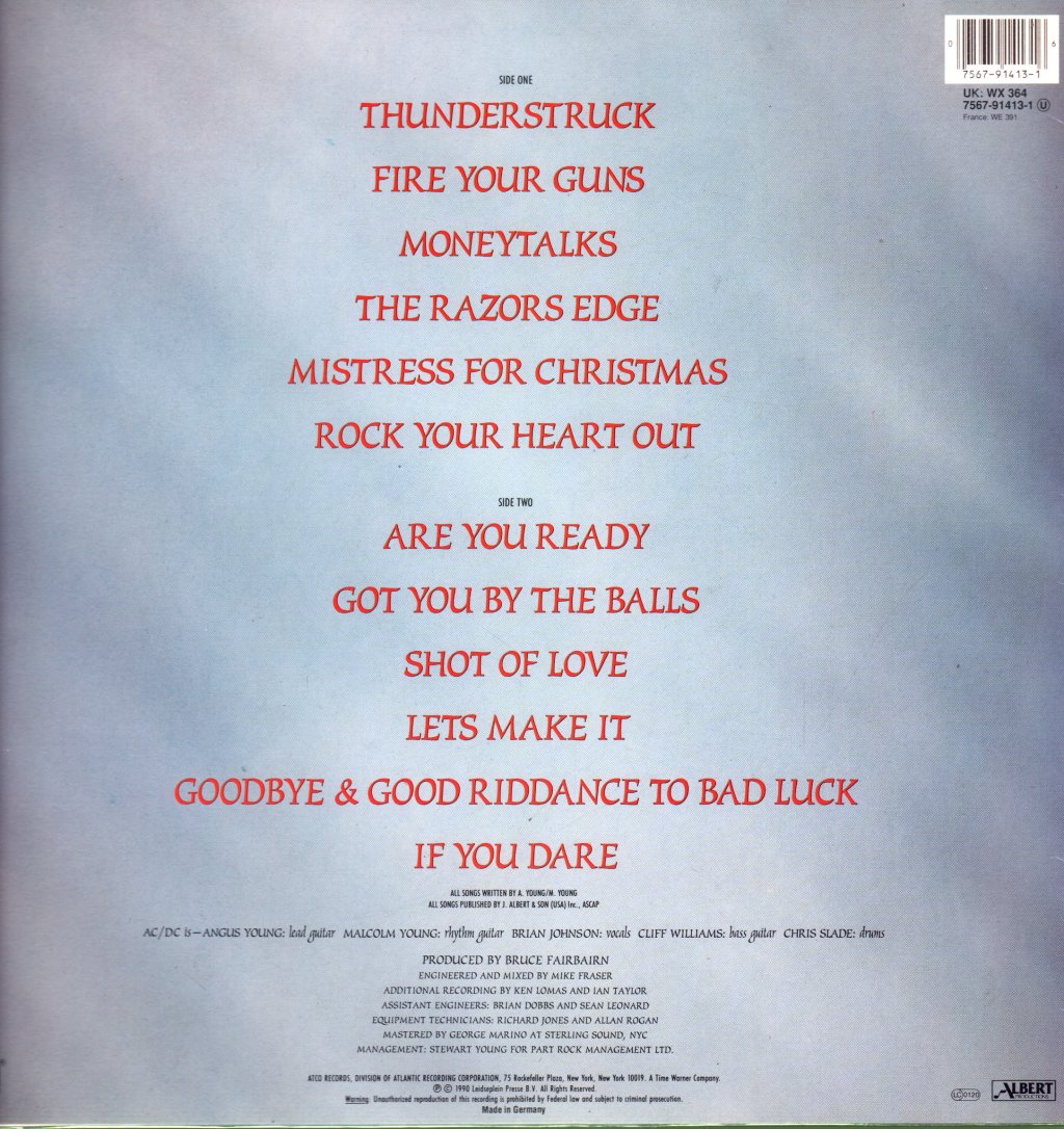 AC/DC - Razors Edge - Lp