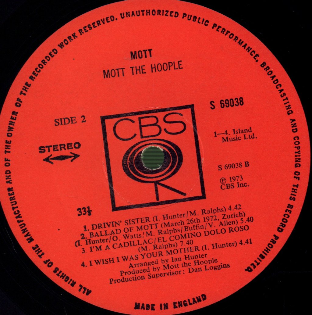 Mott The Hoople - Mott - Lp