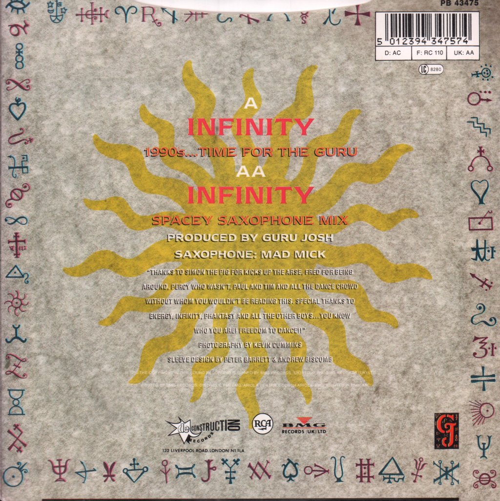 Guru Josh - Infinity - 7 Inch