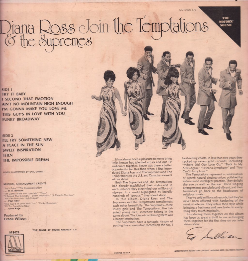 Diana Ross And The Supremes And The Temptations - Diana Ross & The Supremes Join The Temptations - Lp