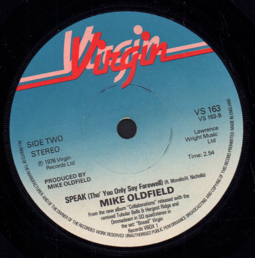 Mike Oldfield - Portsmouth - 7 Inch