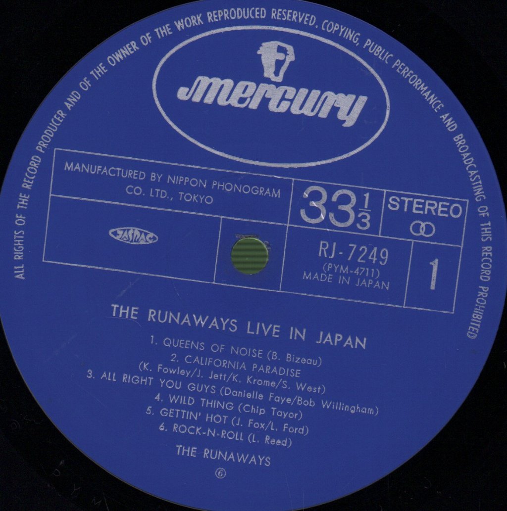 Runaways - Live In Japan - Lp