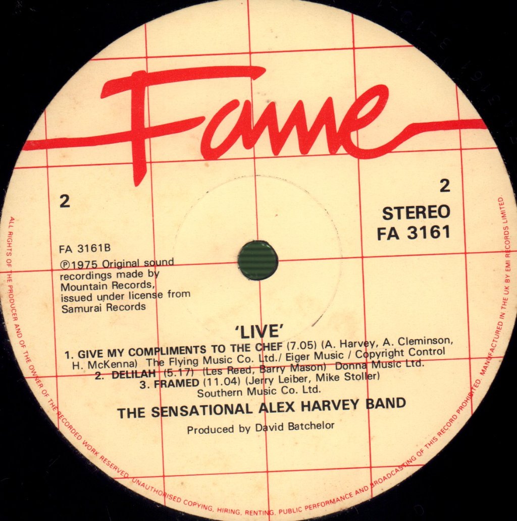 Sensational Alex Harvey Band - Live - Lp