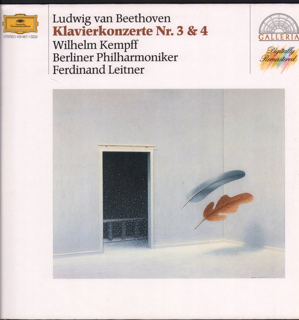 Wilhelm Kempff / Berliner Philharmoniker / Ferdinand Leitner - Ludwig van Beethoven - Klavierkonzerte Nr.3+4 - Lp