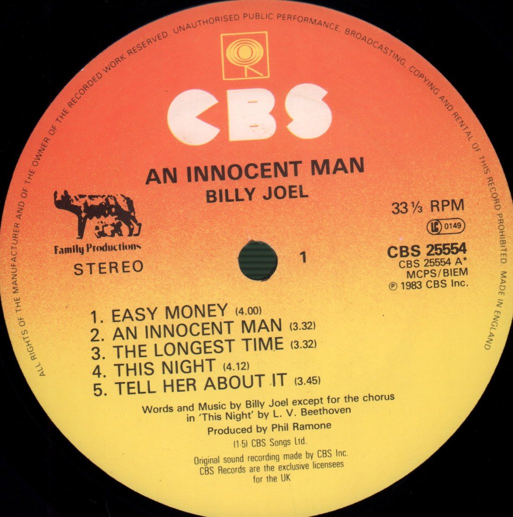 Billy Joel - An Innocent Man - Lp