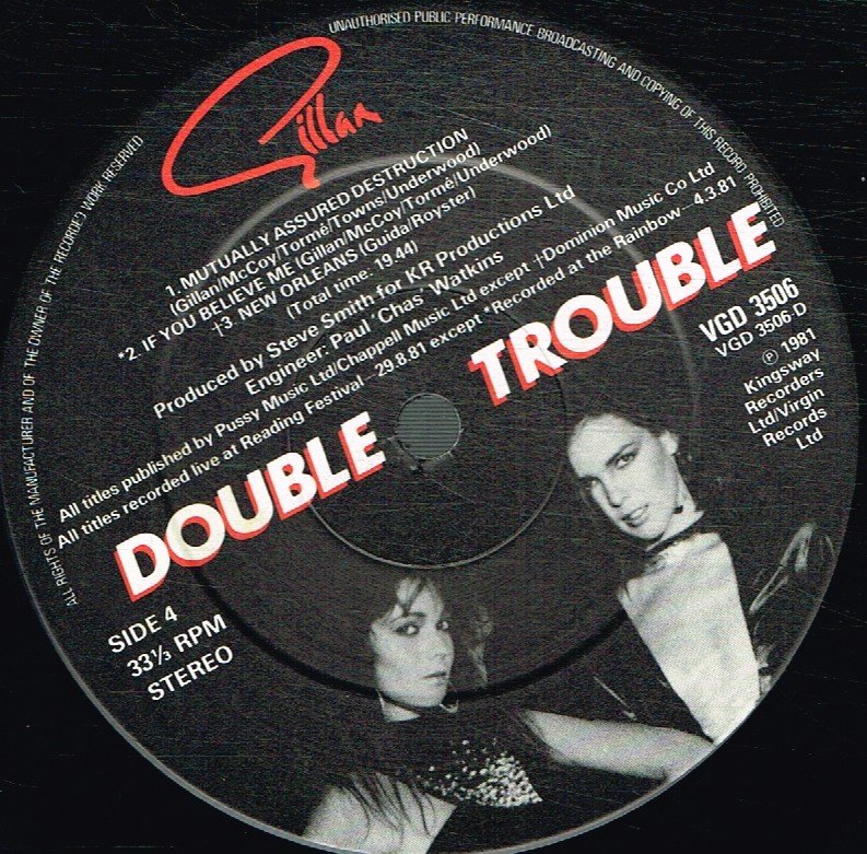 Gillan - Double Trouble - Double Lp