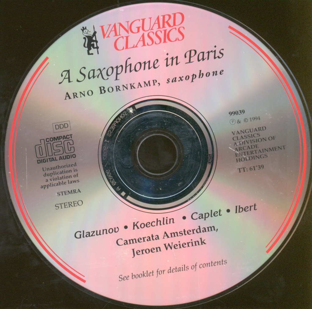 Arno Bornkamp, Camerata Amsterdam - A Saxophone In Paris - Cd