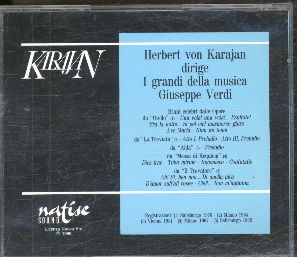 Herbert Von Karajan - Karajan Dirige I Grandi Della Musica 9 - Verdi - Cd
