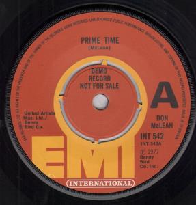 Don McLean - Prime Time - 7 Inch