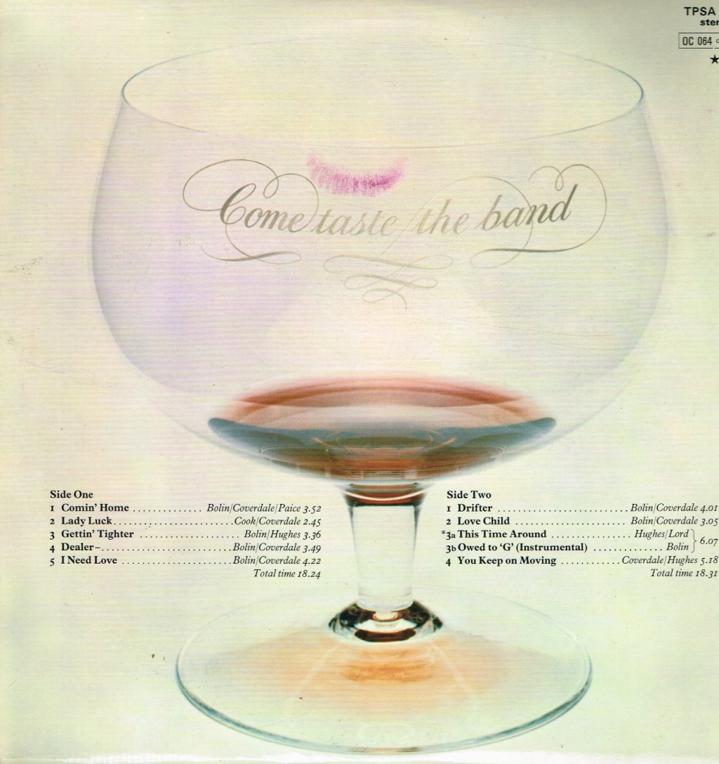 Deep Purple - Come Taste The Band - Lp