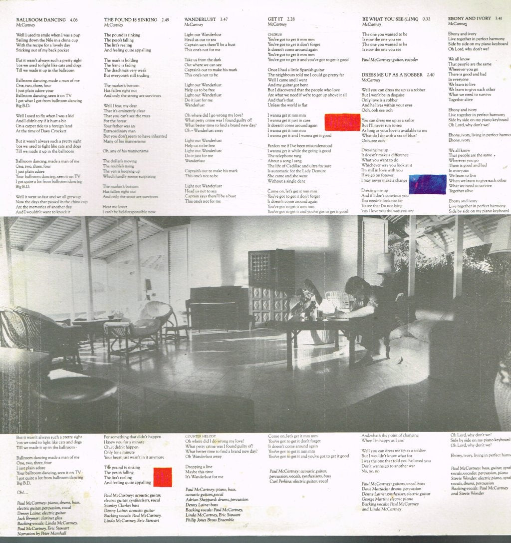 Paul McCartney - Tug Of War - Lp