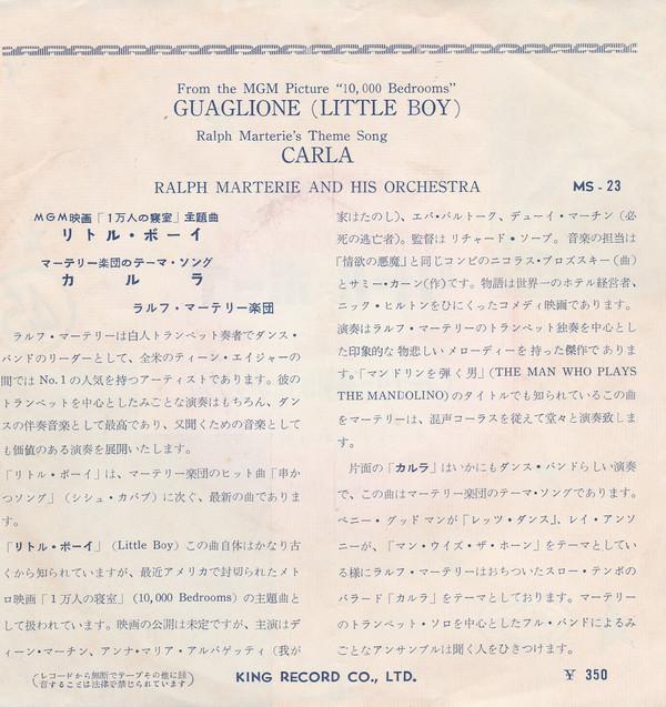Ralph Marterie And His Orchestra - Guagliole - 7 Inch