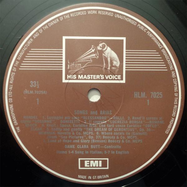 Dame Clara Butt - Songs And Arias - Lp