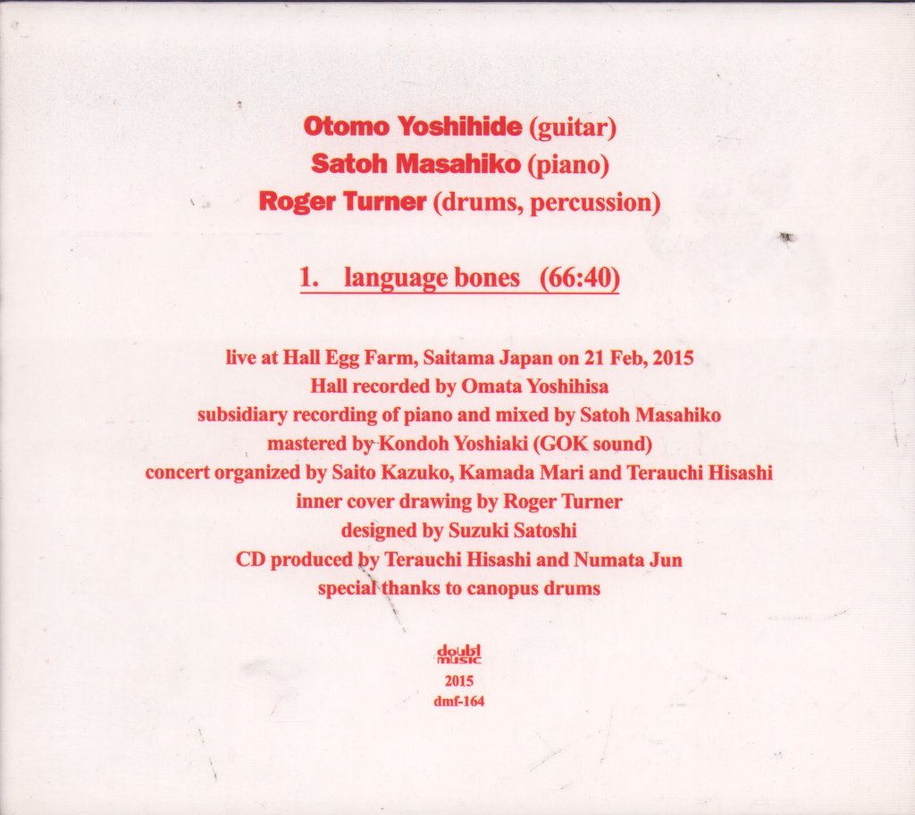 Roger Turner, Satoh Masahiko, Otomo Yoshihide - Live At Hall Egg Farm - Cd