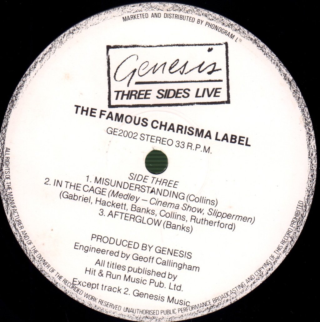 Genesis - Three Sides Live - Double Lp