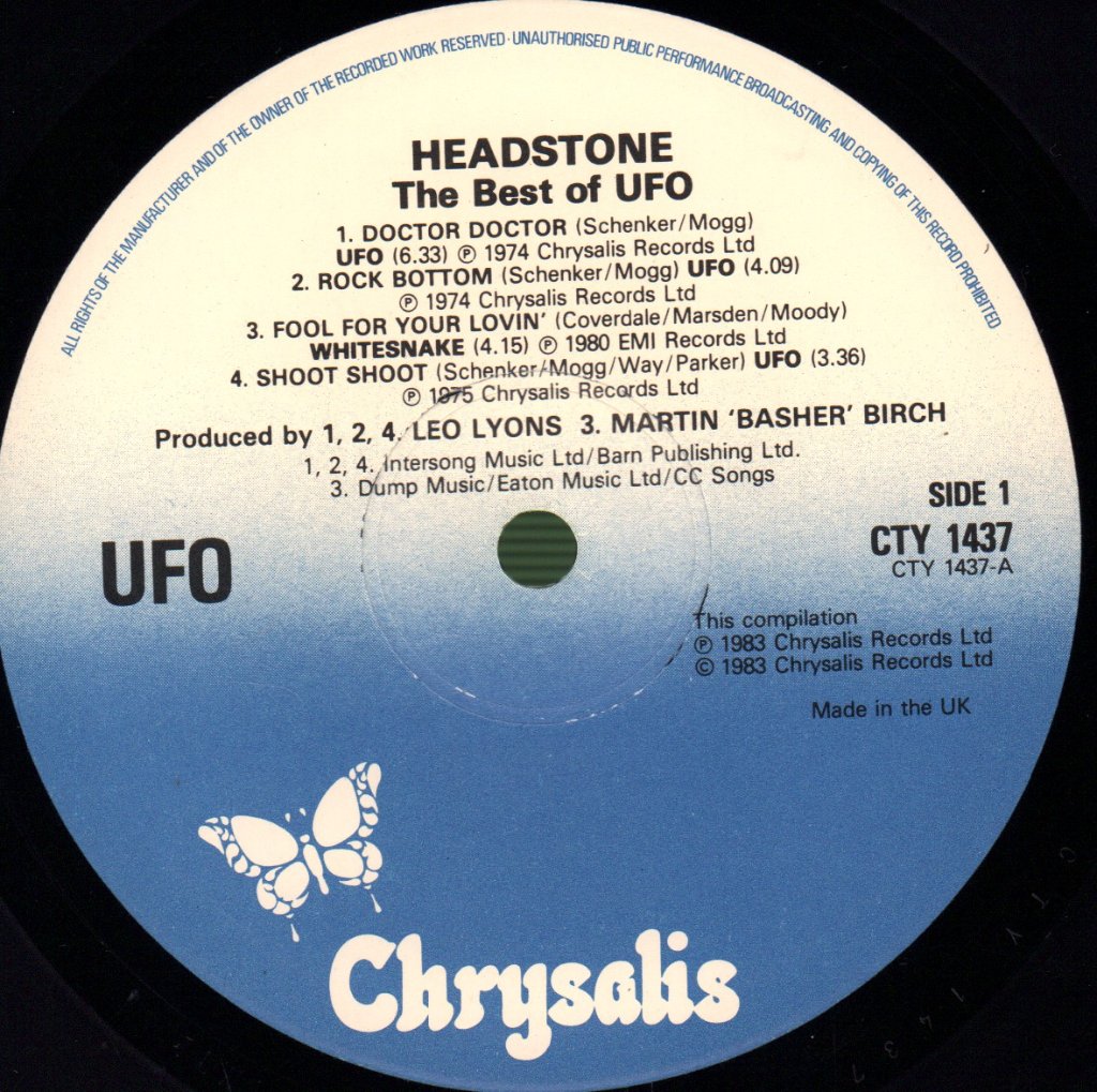 Various Artists - Headstone: The Best Of UFO - Double Lp