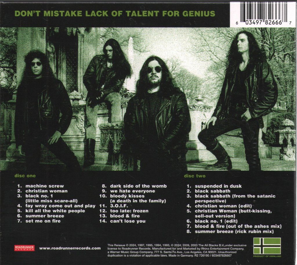 Type O Negative - Bloody Kisses - Double Cd