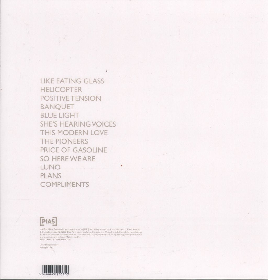 Bloc Party - Silent Alarm (20th Anniversary) - Double Lp