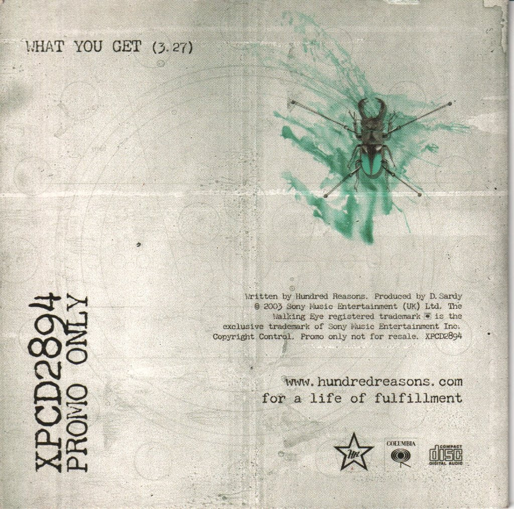 Hundred Reasons - What You Get - Cd